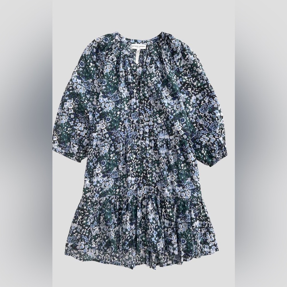 Apiece Apart Bold Blomster Blue Mitte Dress - NWT
